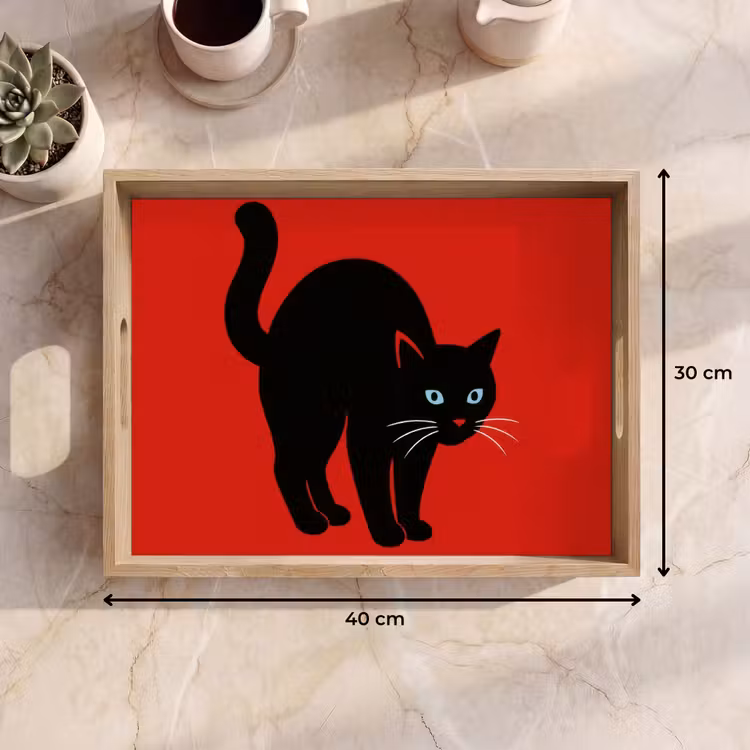 Tablett - Katze - Schwarz - Schwanz — 7