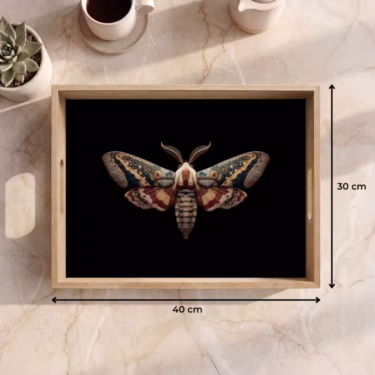 Tablett - Nachtfalter - Orientalische Muster - Ornamental — 7
