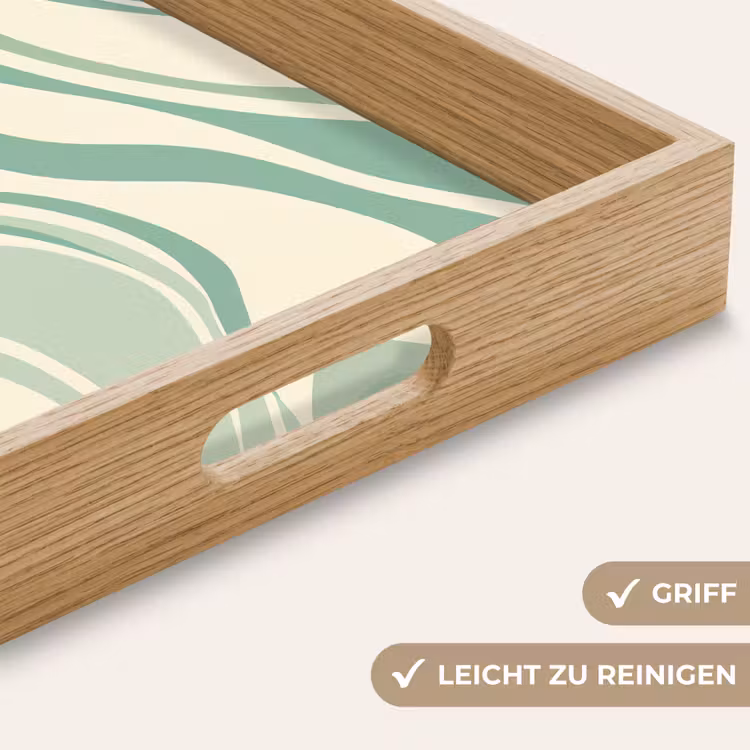Tablett - Organische Linien - Mintgrün - Marmor — 8