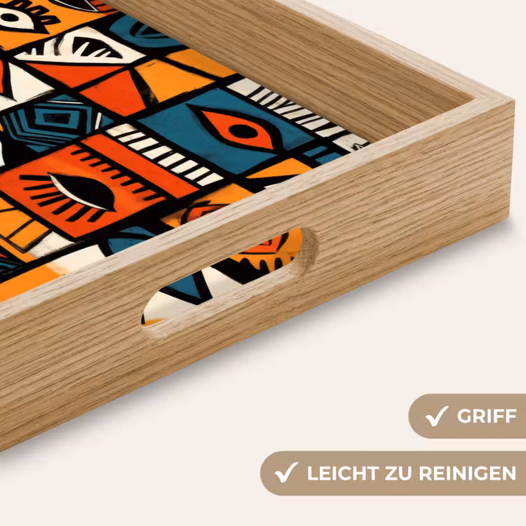 Tablett - Abstrakt - Gesichter - Mosaik — 8