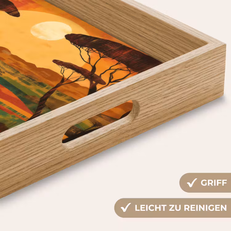 Tablett - Landschaft - Afrikanisch - Sonne — 8