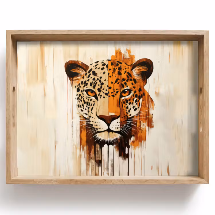 Tablett - Leopard - Symmetrisch - Streifen — 1