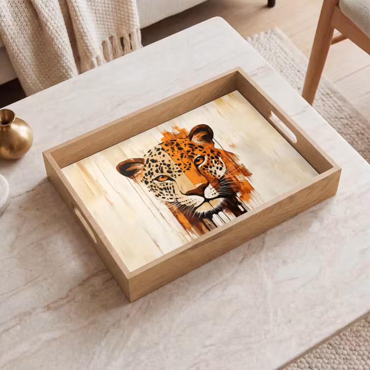 Tablett - Leopard - Symmetrisch - Streifen — 2