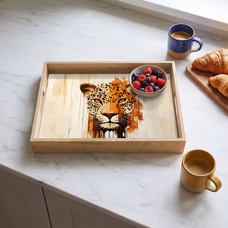 Tablett - Leopard - Symmetrisch - Streifen — 3