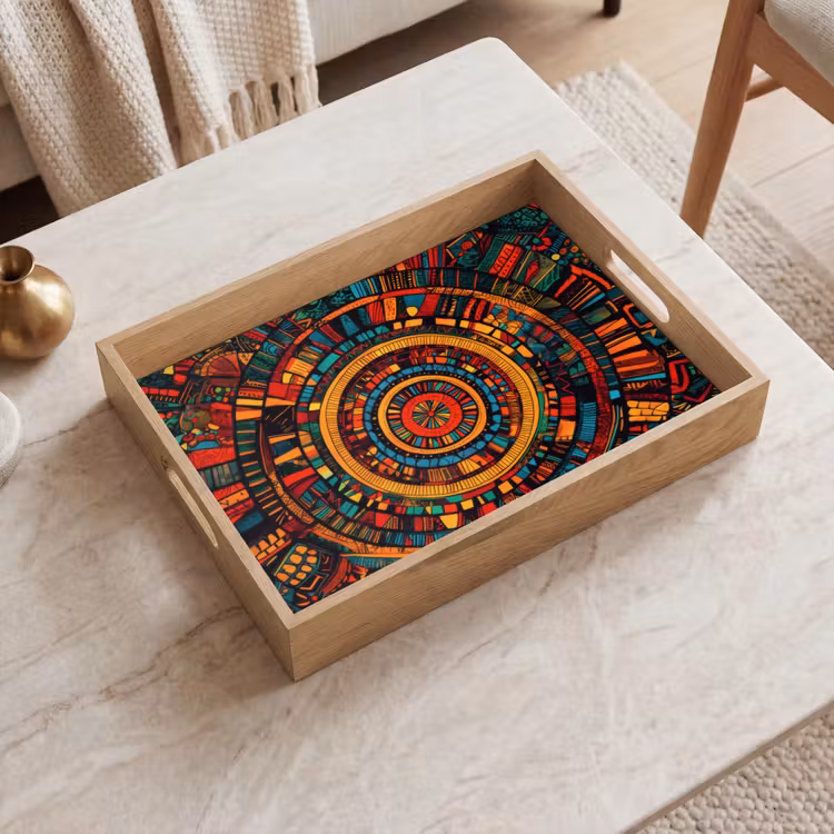 Tablett - Mandala - Kreise - Muster — 2