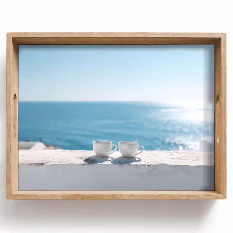 Tablett - Meer - Kaffeetassen - Sommerlich — 1