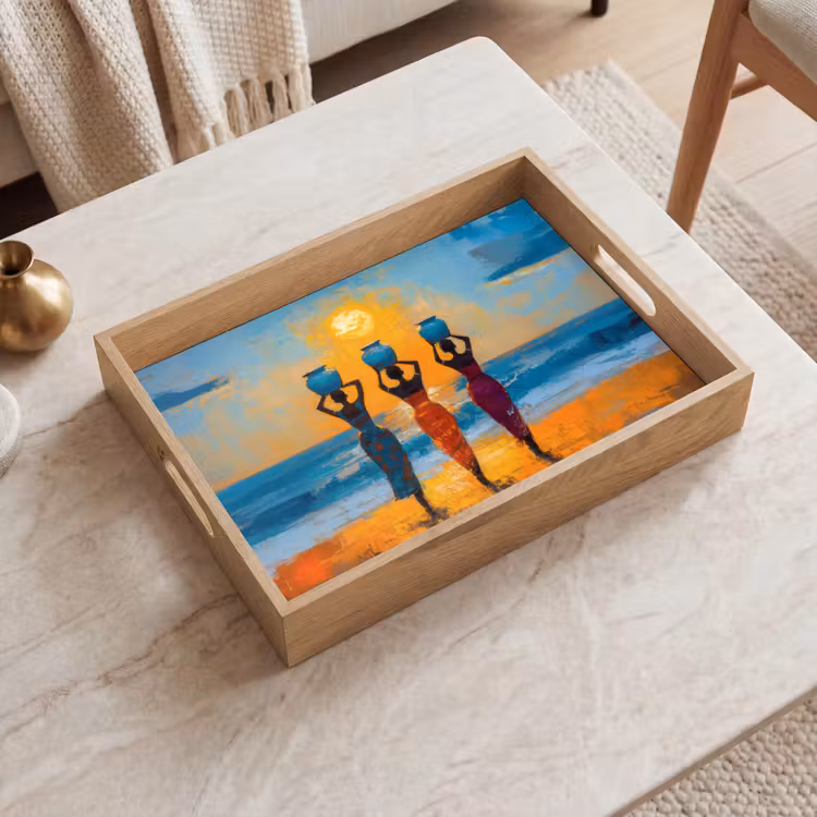 Tablett - Frauen - Strand - Sonnenuntergang — 2