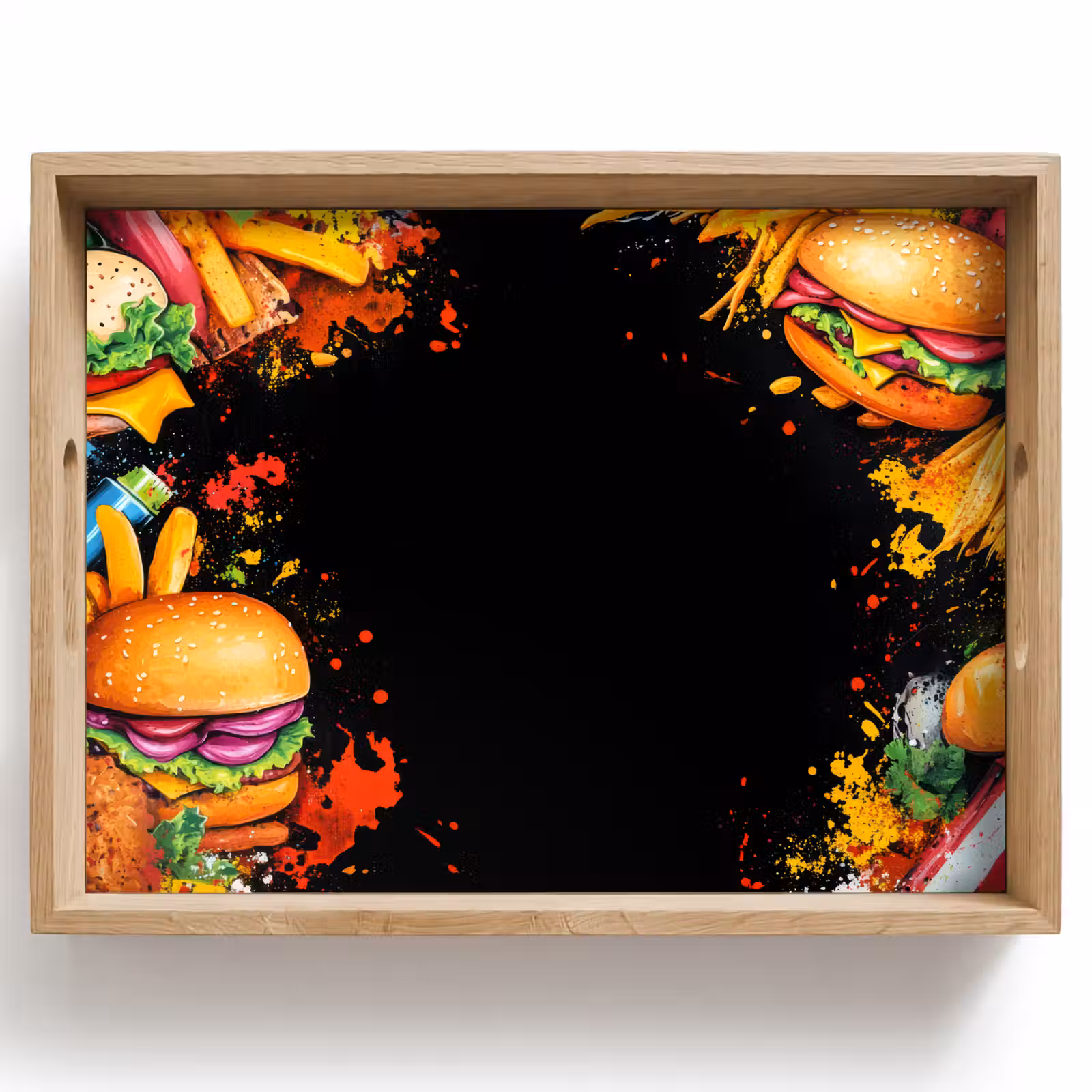 Tablett - Fastfood - Graffiti - Hamburger - Lebensmittel - Modern — 1