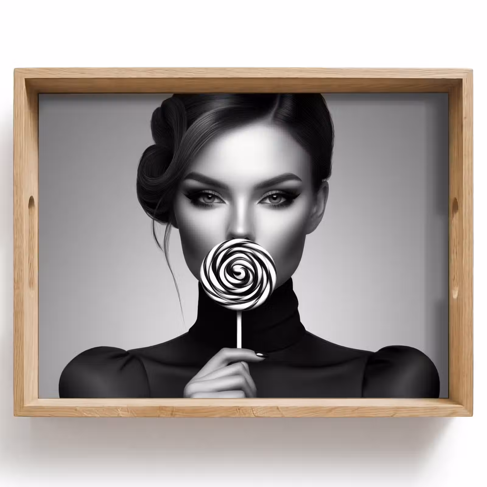 Tablett - Frau - Lolly - Schwarz — 1