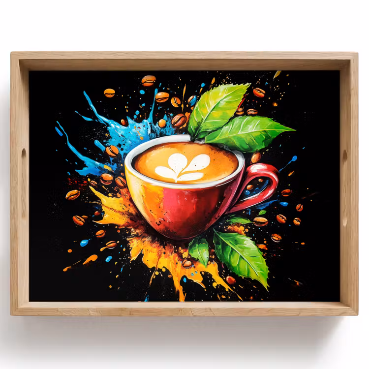 Tablett - Kaffee - Graffiti - Trinken - Abstrakt — 1