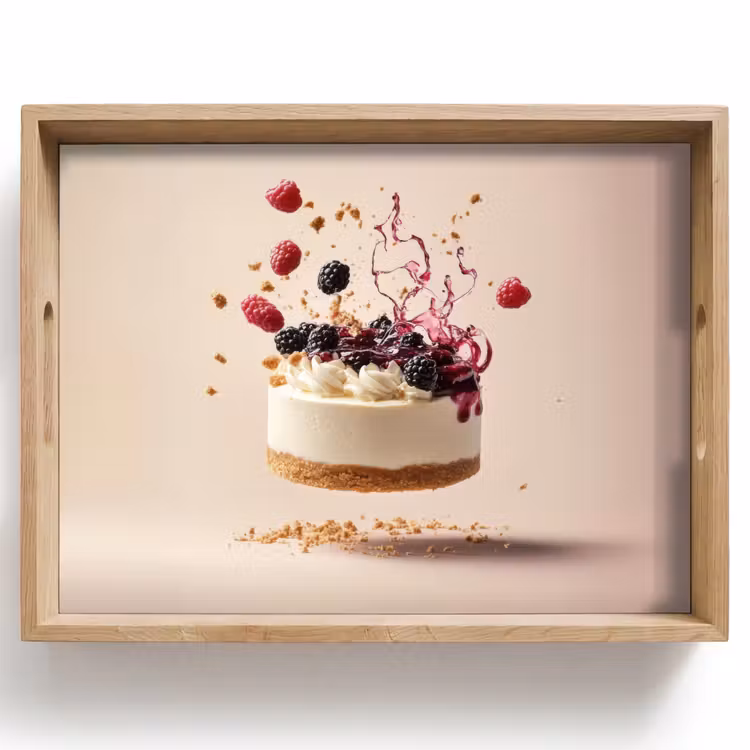 Tablett - Käsekuchen - Essen - Rosa - Torte — 1