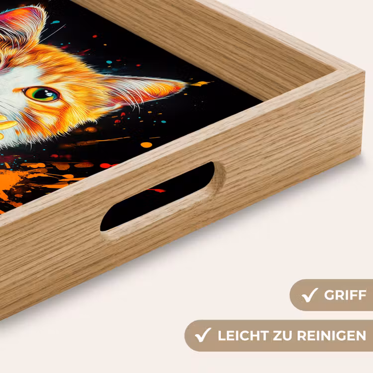Tablett - Katze - Essen - Pommes frites - Graffiti - Abstrakt — 8