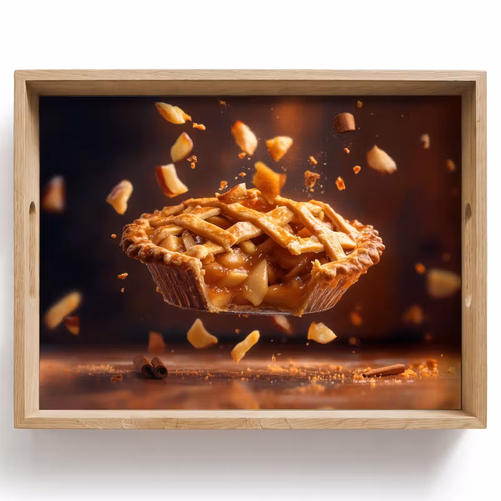 Tablett - Apfel - Kuchen - Heiß - Essen — 1