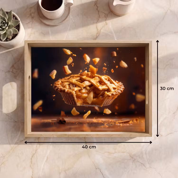 Tablett - Apfel - Kuchen - Heiß - Essen — 7