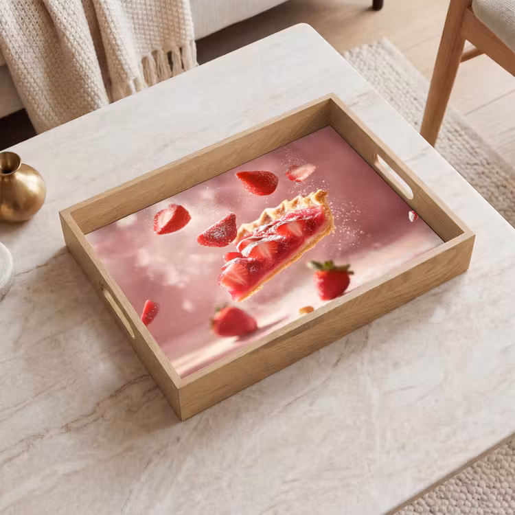 Tablett - Erdbeere - Torte - Essen - Rosa — 2