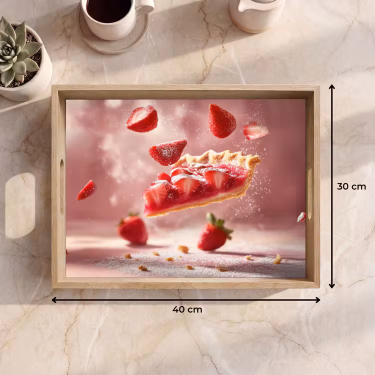 Tablett - Erdbeere - Torte - Essen - Rosa — 7