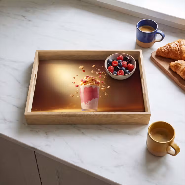 Tablett - Himbeere - Smoothie - Getränk - Rosa — 3