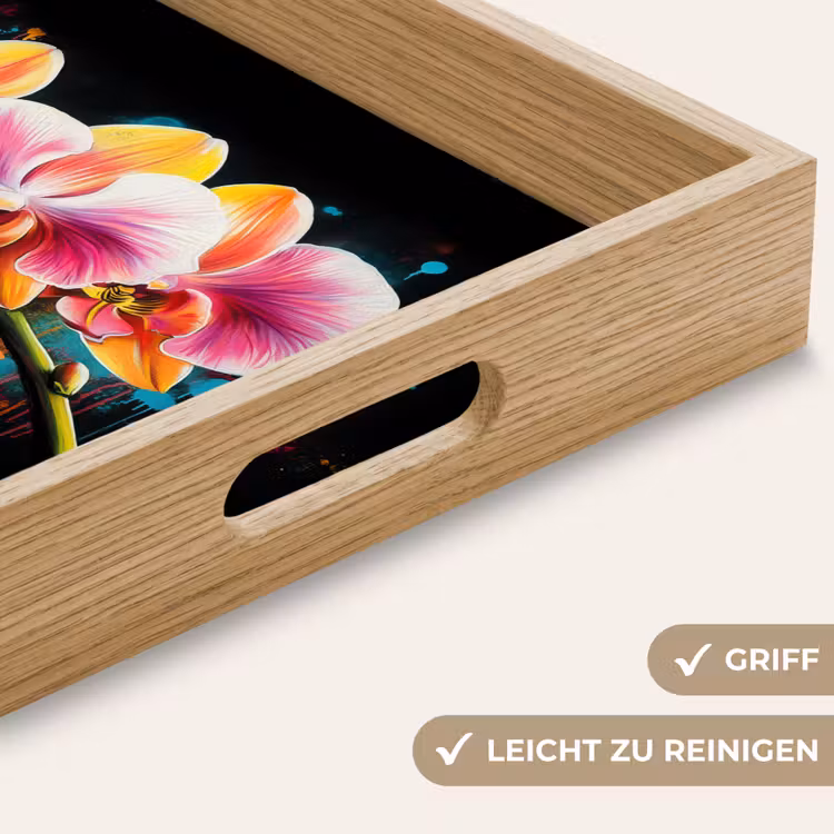 Tablett - Orchidee - Graffiti - Farbenfroh - Blumen - Abstrakt — 8