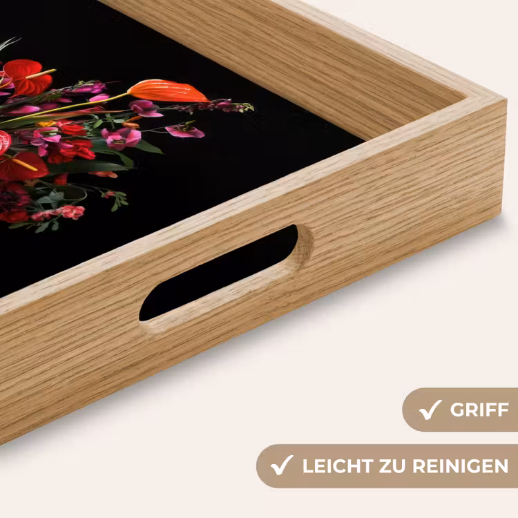 Tablett - Blumen - Blumenstrauß - Ornamental — 8
