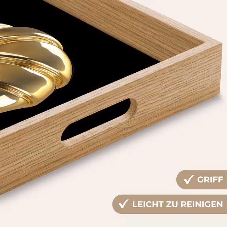 Tablett - Croissant - Brot - Gold - Schwarz — 8