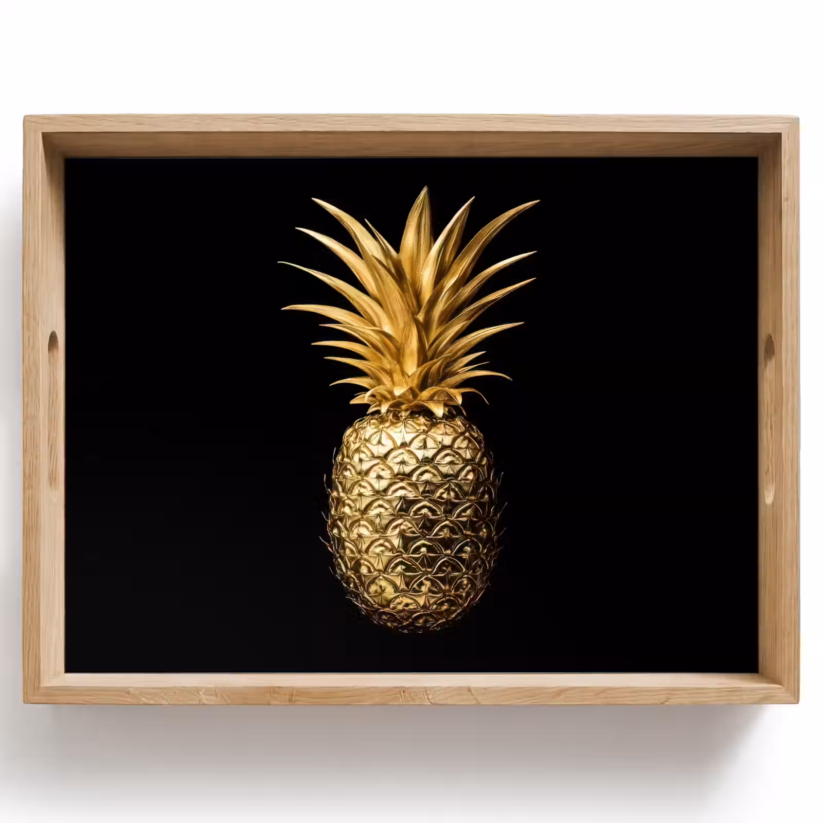 Tablett - Ananas - Schwarz - Gold - Luxus — 1