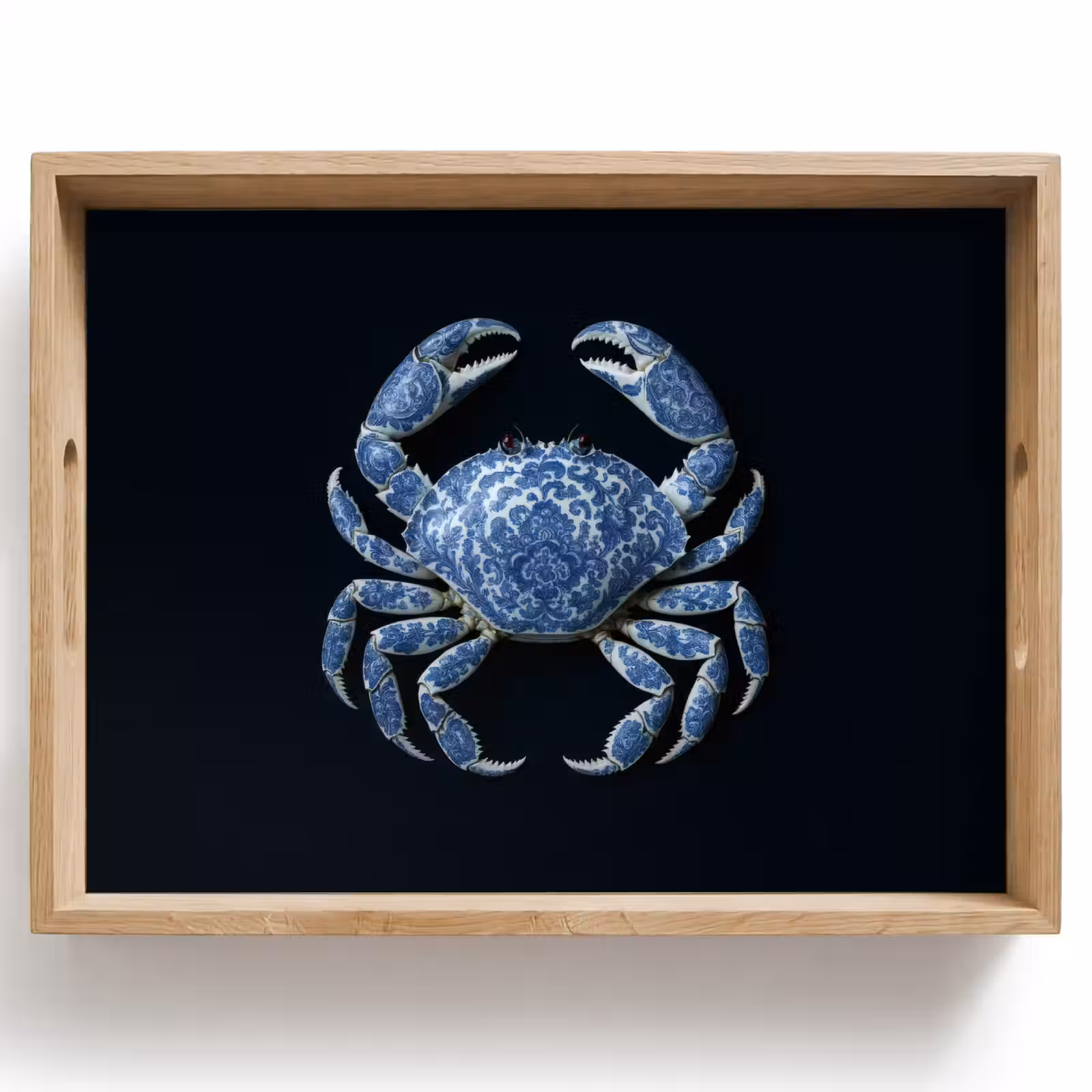 Tablett - Krabbe - Delfter Blau - Tiere — 1