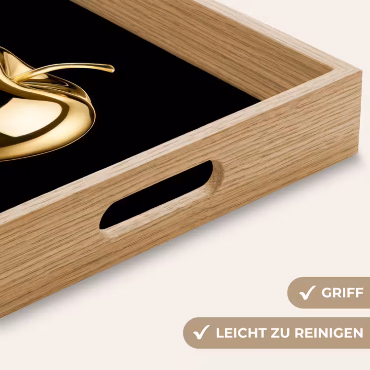 Tablett - Apfel - Gold - Chrom - Schwarz — 8