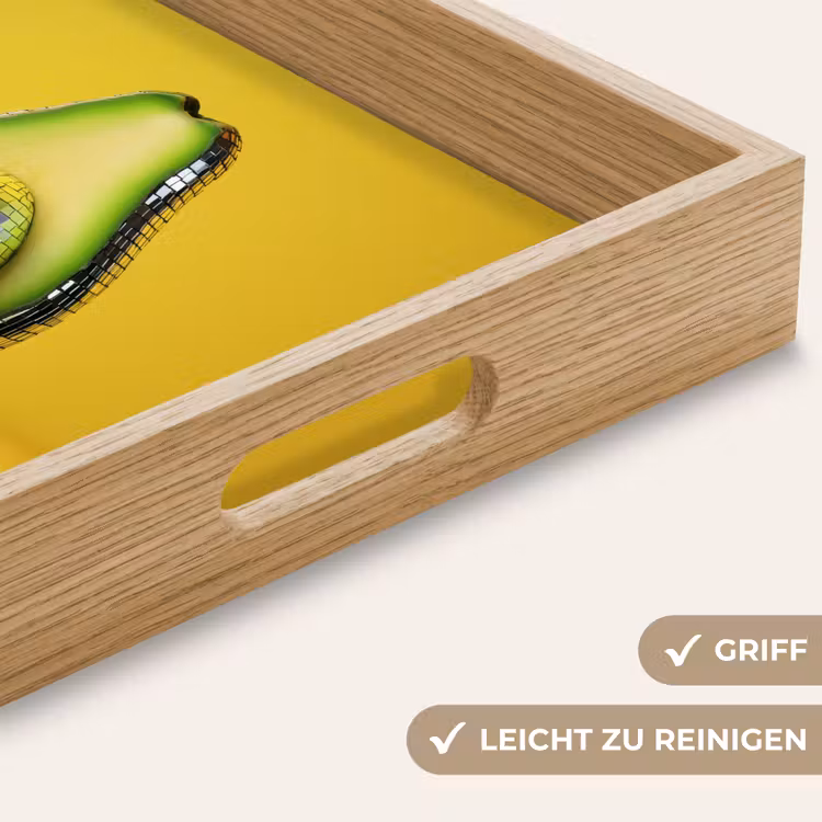 Tablett - Avocado - Discokugel - Gelb - Glitzer — 8