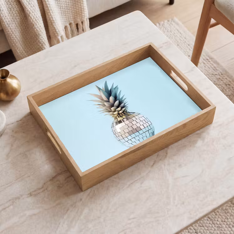 Tablett - Blau - Ananas - Disco - Discoball — 2