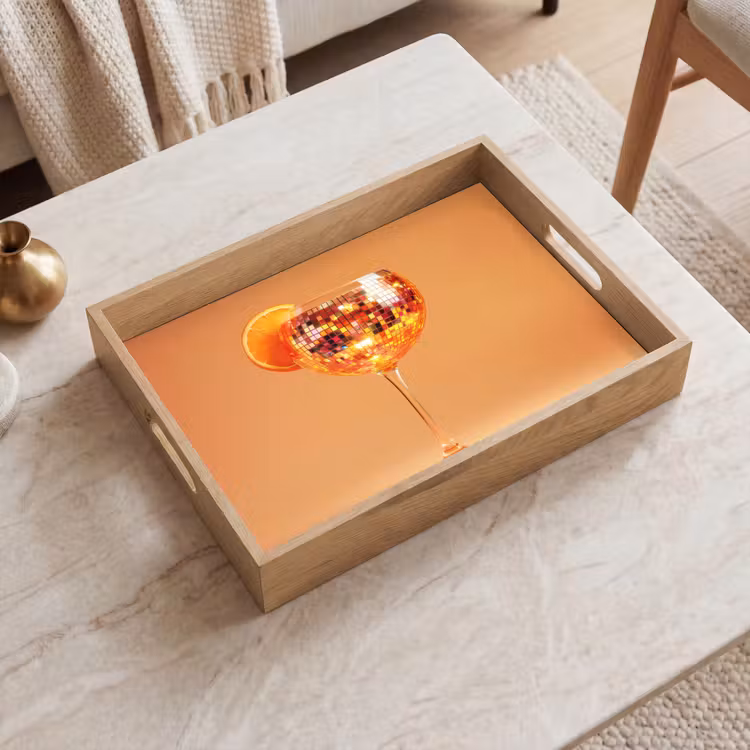 Tablett - Getränk - Orange - Glitzer - Disco — 2