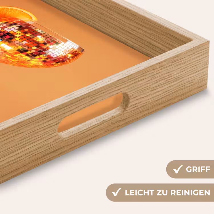 Tablett - Getränk - Orange - Glitzer - Disco — 8