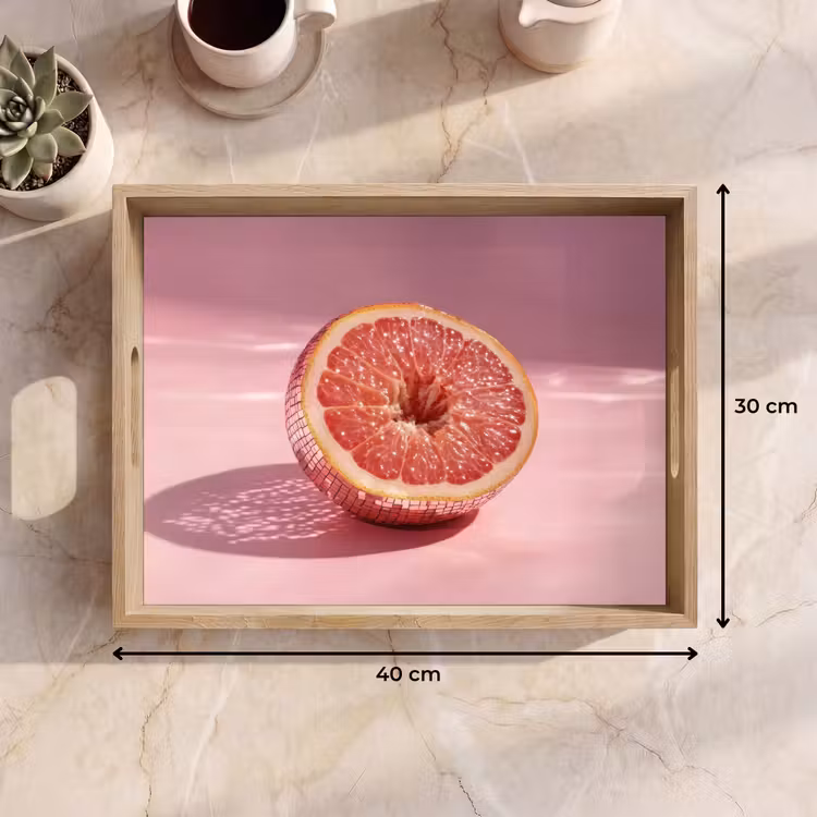 Tablett - Grapefruit - Rosa - Disco - Glänzend — 7