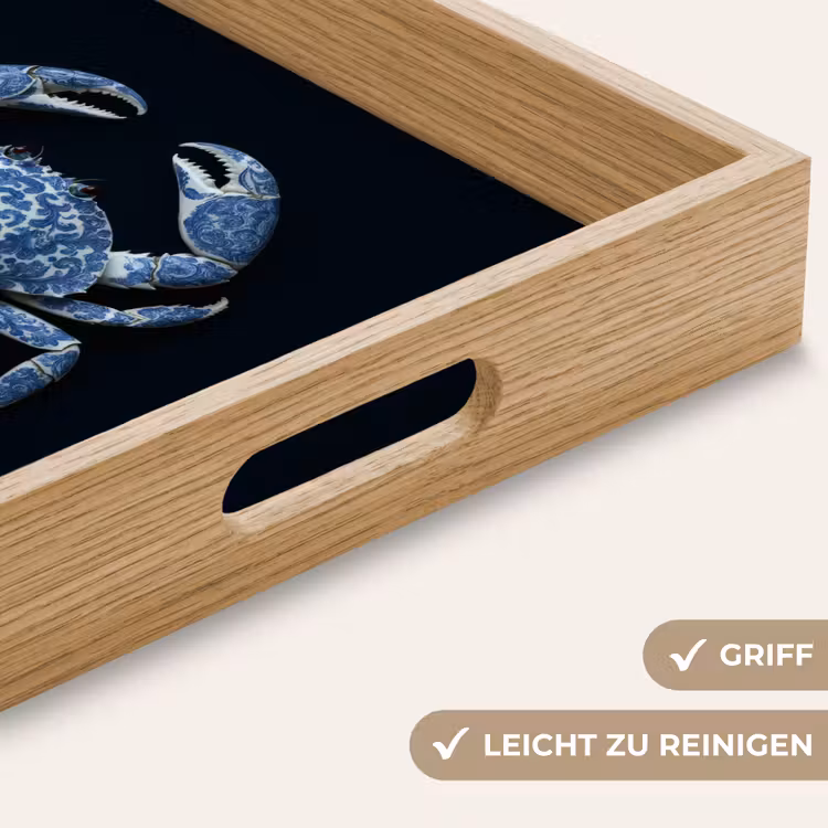 Tablett - Krabbe - Delfter Blau - Tiere — 8