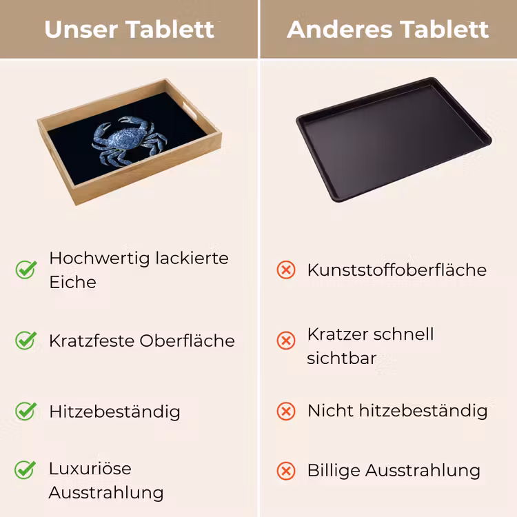 Tablett - Krabbe - Delfter Blau - Tiere — 9