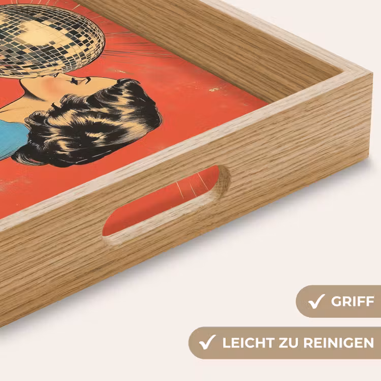 Tablett - Frau - Retro - Discokugel - Kuss — 8