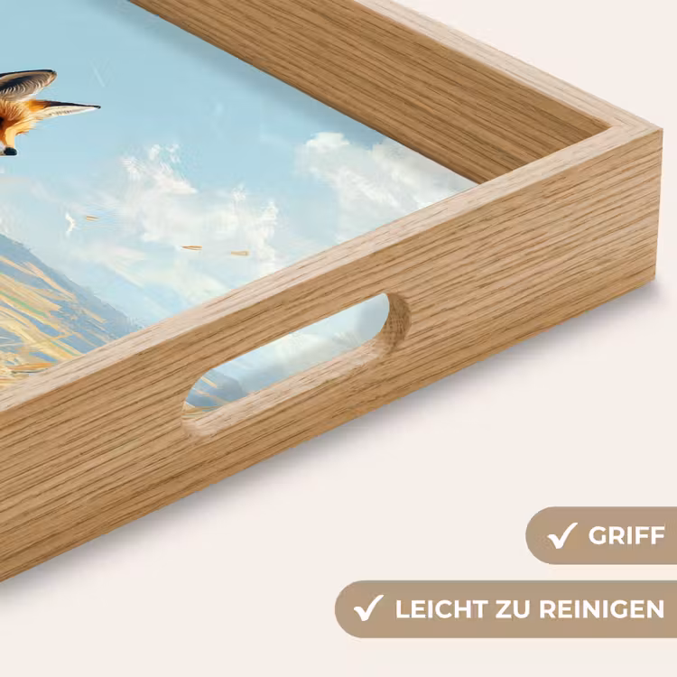 Tablett - Fuchs - Gras - Wolken - Orange — 8