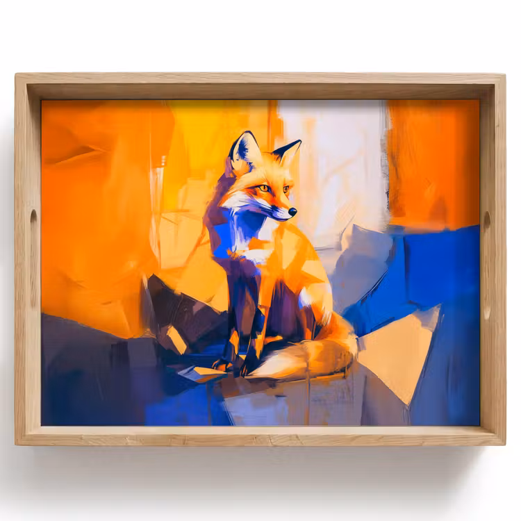 Tablett - Fuchs - Orange - Formen - Abstrakt — 1
