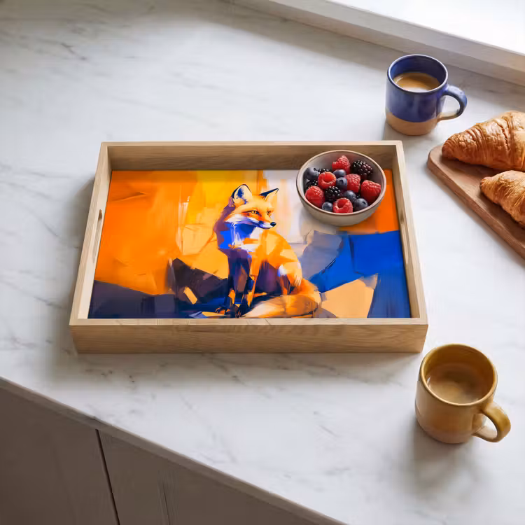 Tablett - Fuchs - Orange - Formen - Abstrakt — 3