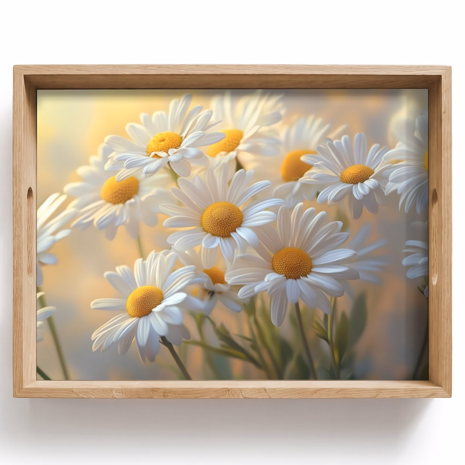Tablett - Gänseblümchen - Weiß - Sonnenlicht — 1