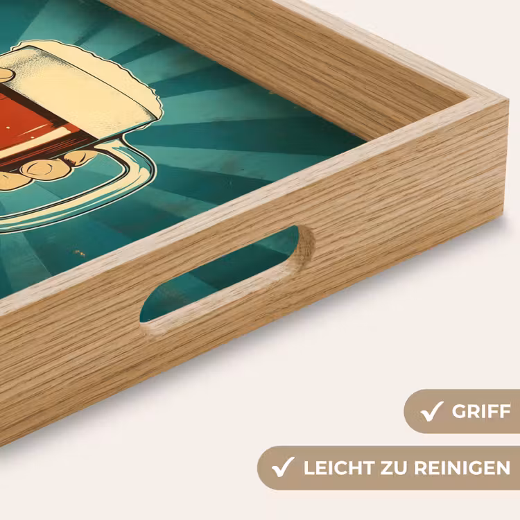 Tablett - Bierglas - Schaumstoff - Retro - Grün — 8