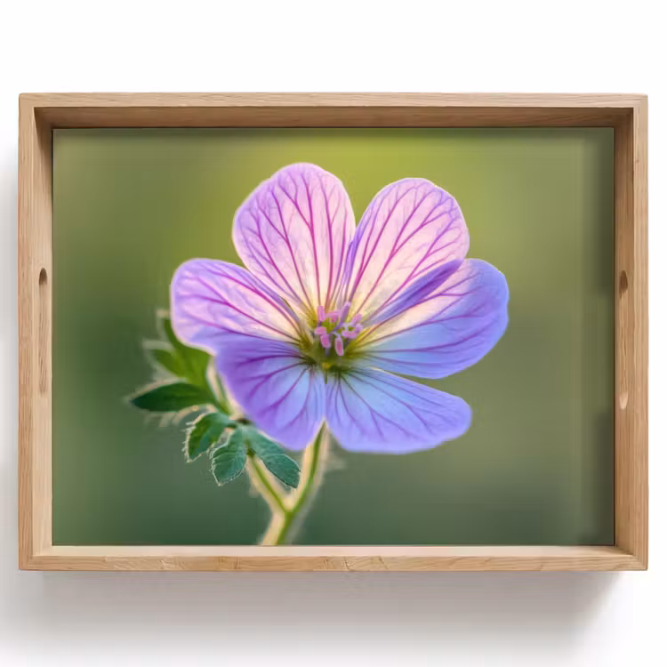 Tablett - Blume - Nahaufnahme - Lila — 1