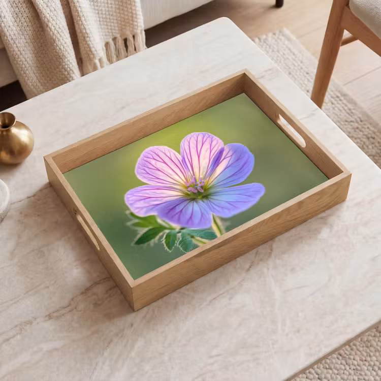 Tablett - Blume - Nahaufnahme - Lila — 2