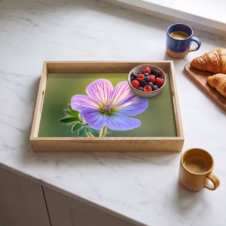 Tablett - Blume - Nahaufnahme - Lila — 3