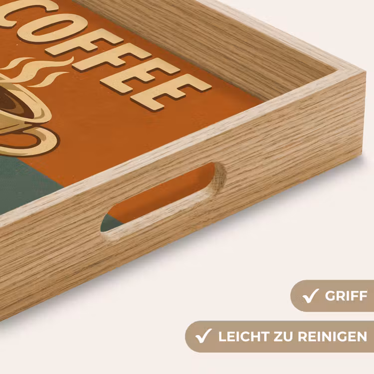 Tablett - Kaffee - Tasse - Vintage - Zitat — 8