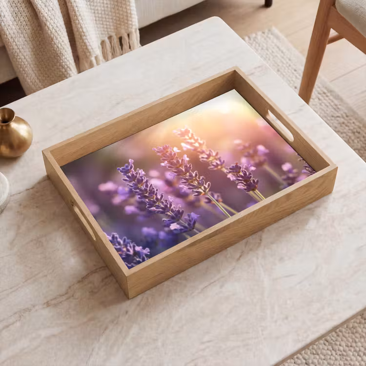 Tablett - Lavendelblüten - Lila - Sonnenlicht — 2