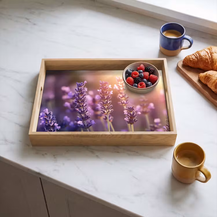Tablett - Lavendelblüten - Lila - Sonnenlicht — 3