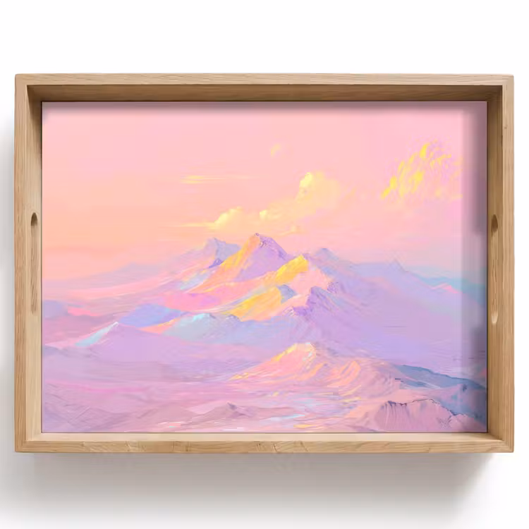 Tablett - Berggipfel - Wolken - Verträumt — 1
