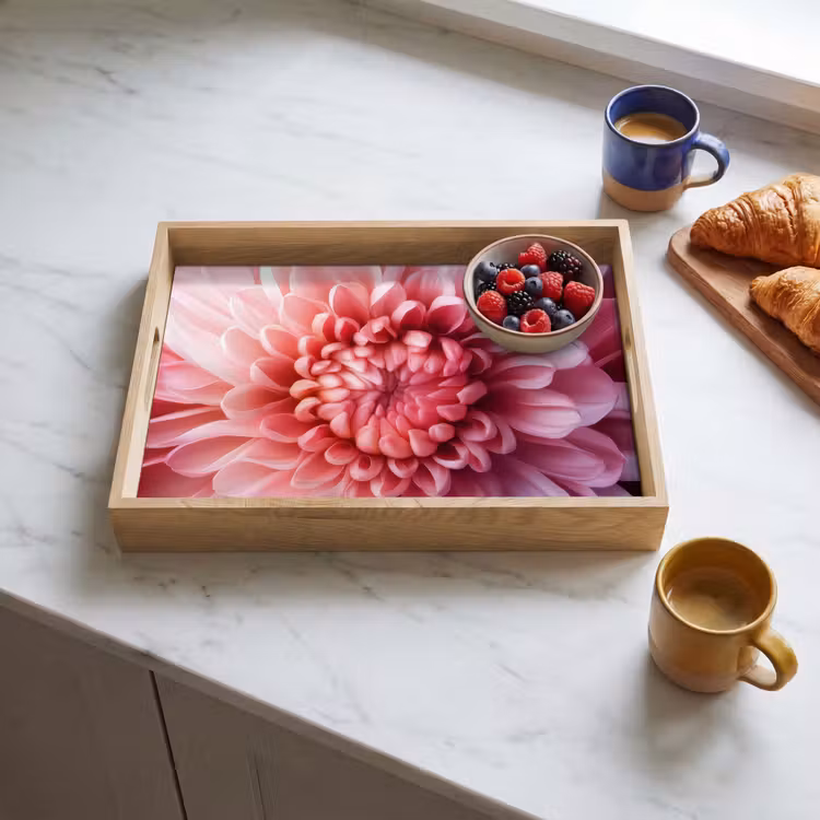 Tablett - Dahlie - Blume - Nahaufnahme - Rosa — 3