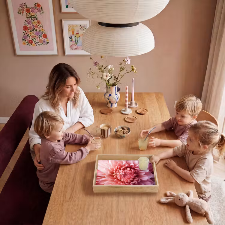 Tablett - Dahlie - Blume - Nahaufnahme - Rosa — 5