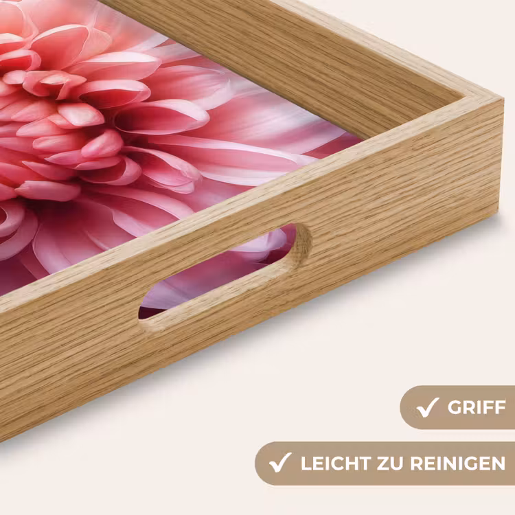 Tablett - Dahlie - Blume - Nahaufnahme - Rosa — 8